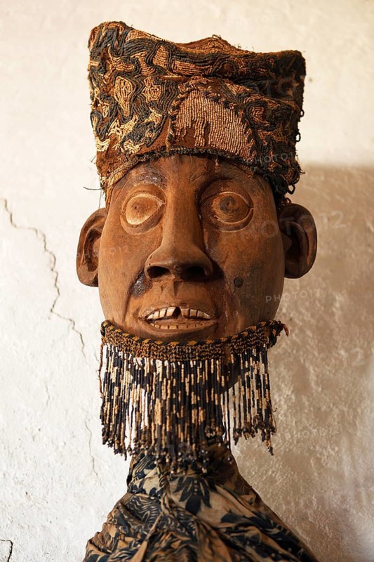 Traditional mask with pearl embroidery