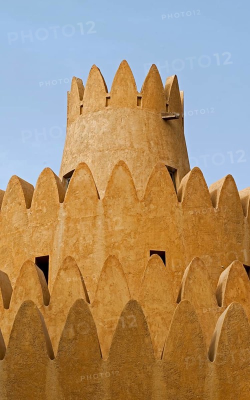 A tower of the Al Ain Palace Museum or Sheikh Zayed Palace Museum