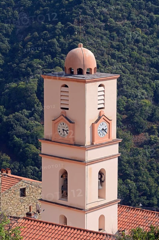 Church of the small village of Ota in the mountains of Corsica