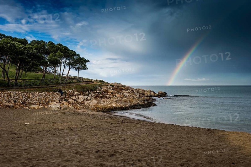 Beach and rainbow
