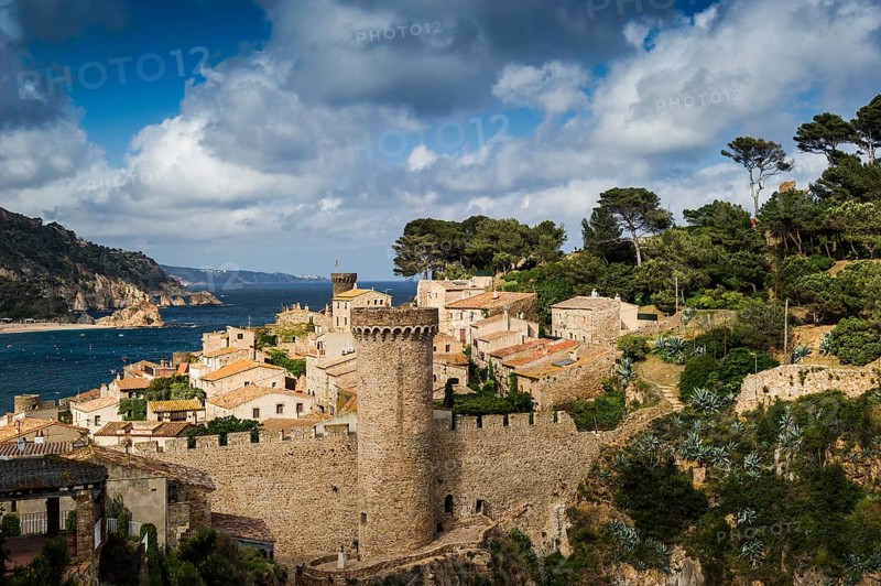 Medieval old town with bay on the sea