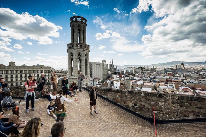 Roof terrace of the church Esglesia de la Merce