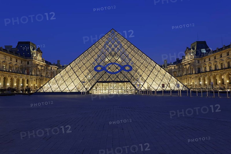 Entrance pyramid by architect I.M. Pei