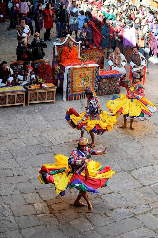 Monastery festival in Jakar Dzong fortress