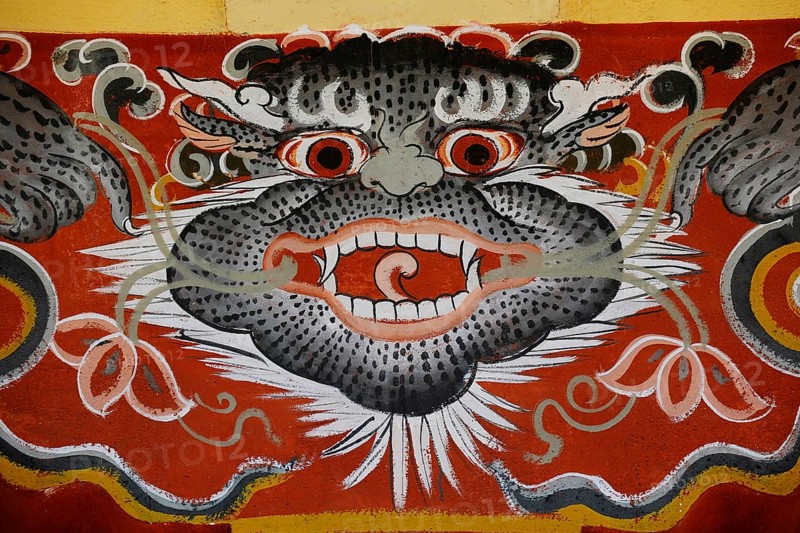 Traditional religious decoration on a building