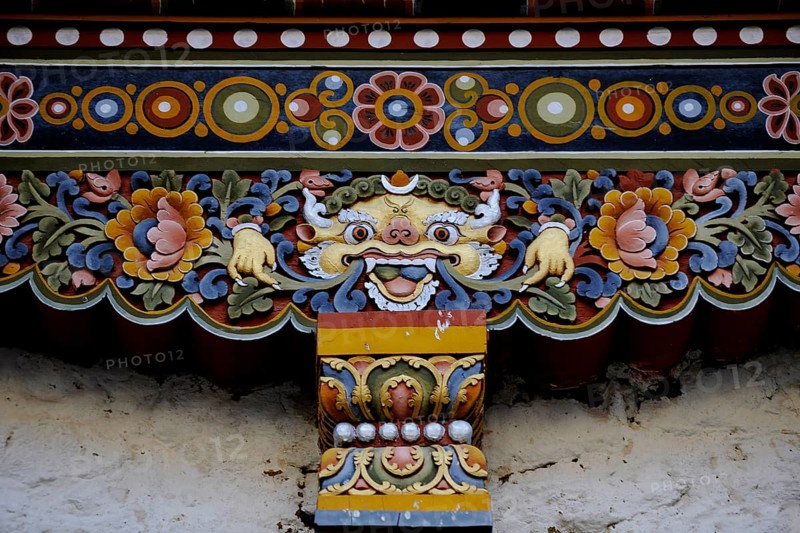 Traditional religious decoration on a building