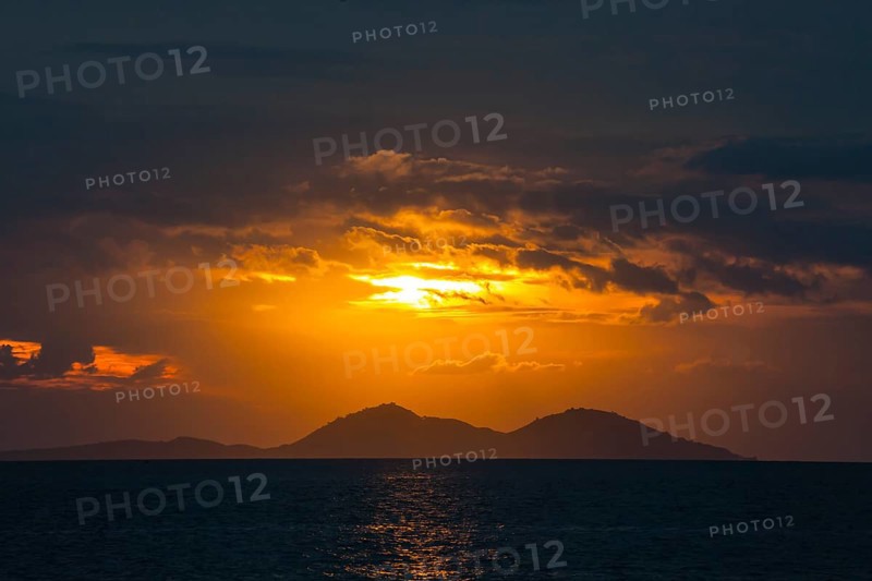 Sunset on the west coast of Flores Island