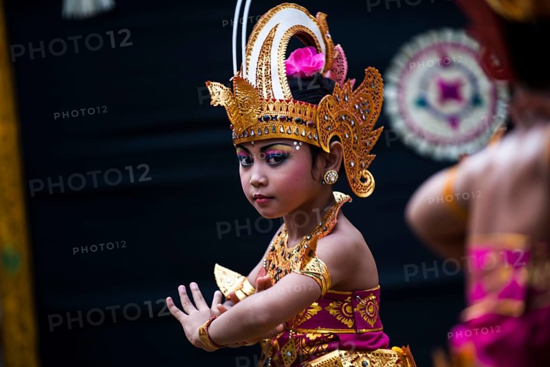 Girl during a Barong dance