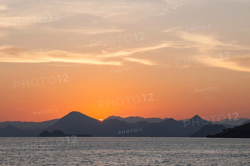 Sunset on the west coast of Flores Island