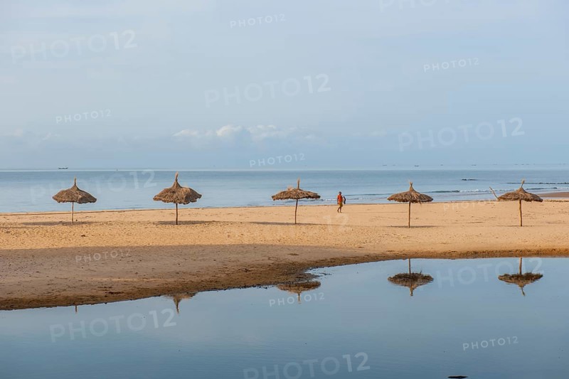 Beach umbrellas on Mamah Beach