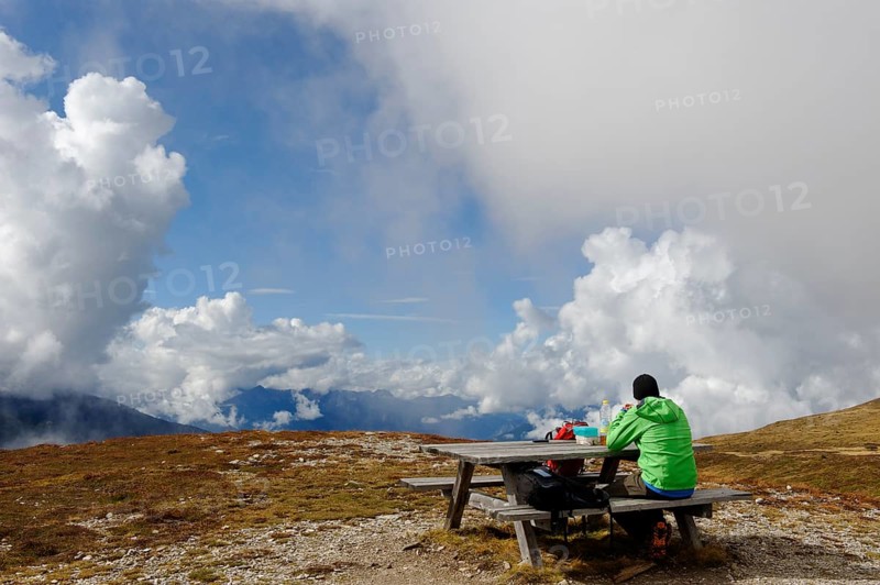 Picnic at the summit of Mount Col de Le