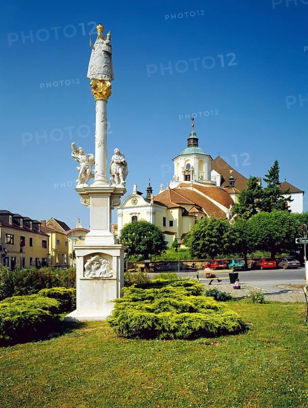 Calvary Mountain with Bergkirche Church and the Marian Column from 1755