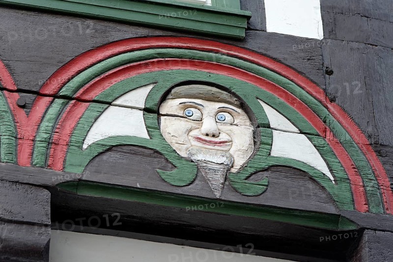 Decorations on a half-timbered house