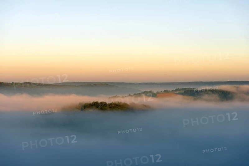 Altmuehl Valley with morning fog
