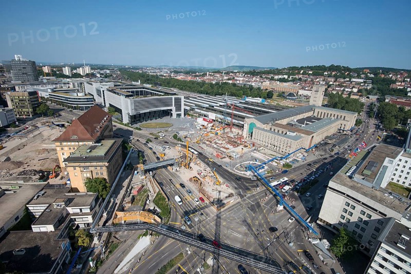 Stuttgart 21 construction site at the main station