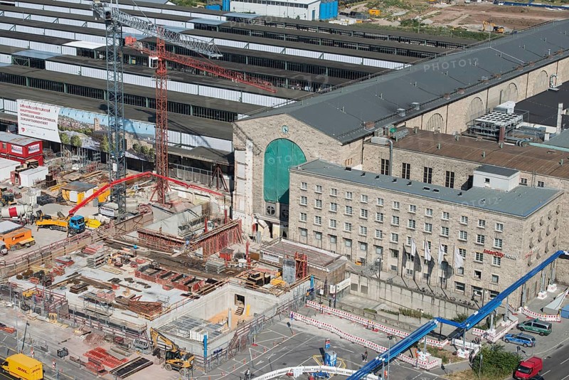 Stuttgart 21 construction site at the main station