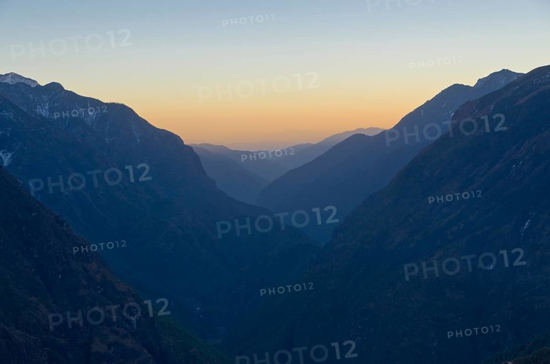 The Dudh Koshi River Valley leading out from Namche Bazar (3.440 m)