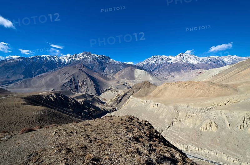 The Kali Ghandaki Valley and snowy mountains around