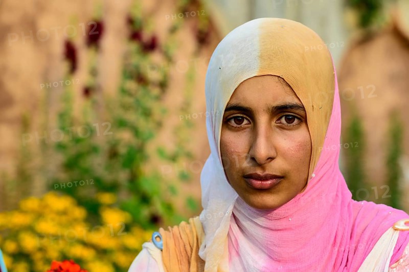 Kashmiri woman wearing a headscarf