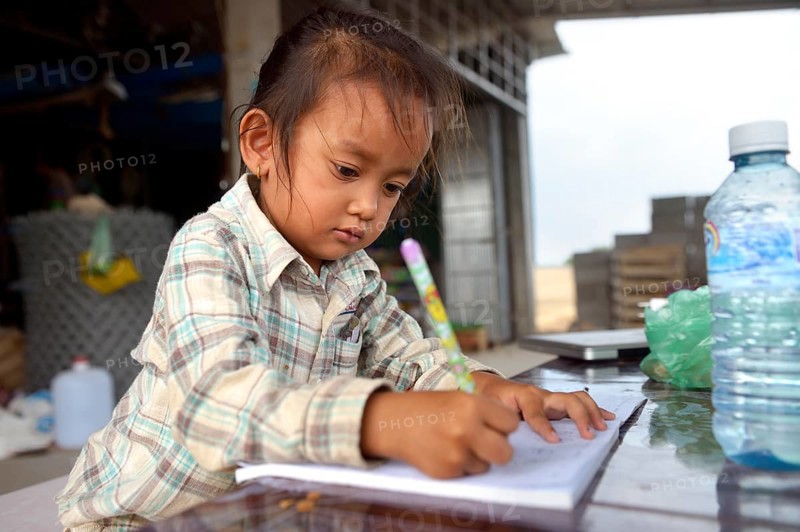 Girl doing her homework