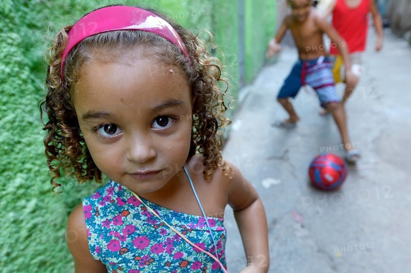 Girl in a slum or favela