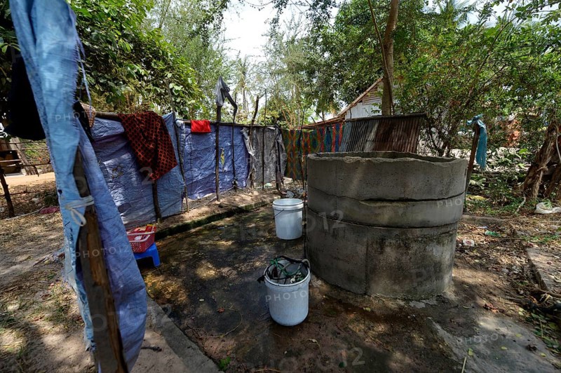Traditional washing facilities in a village