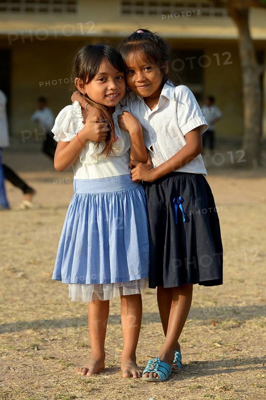 Two girls on the playground
