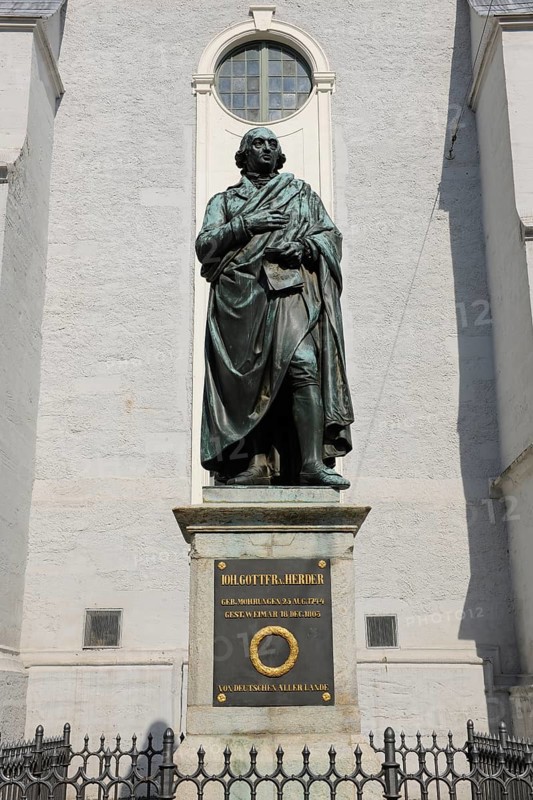 Johann Gottfried von Herder Memorial in front of Herder Church