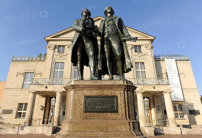 Goethe-Schiller Monument and German National Theatre