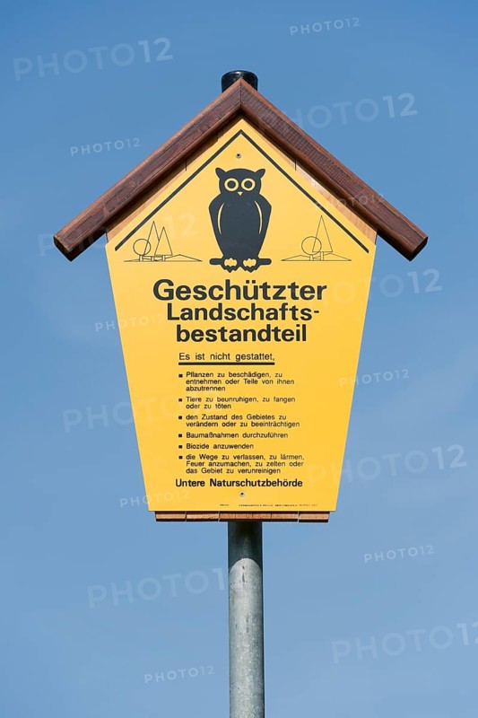 Sign 'Geschuetzter Landschaftsbestandteil'