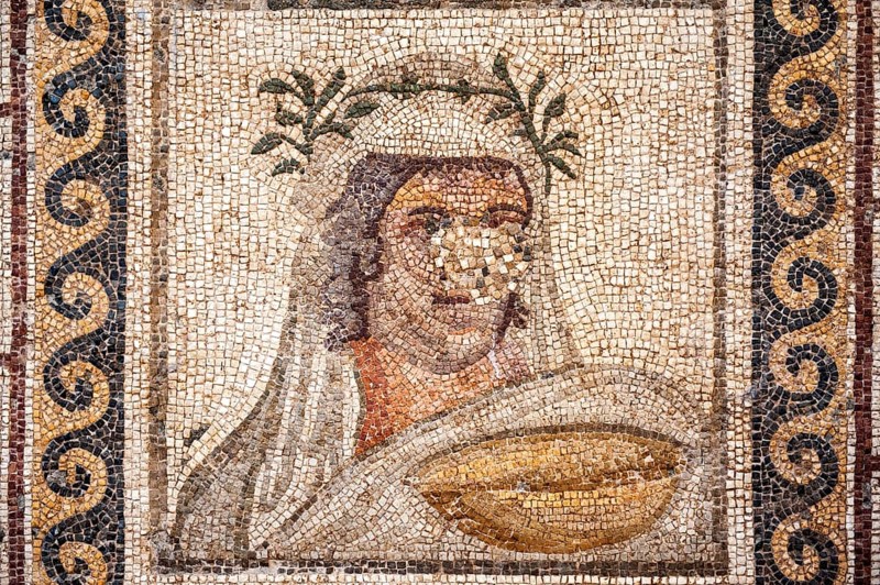 Narcissus mosaic from Daphne or Harbiye