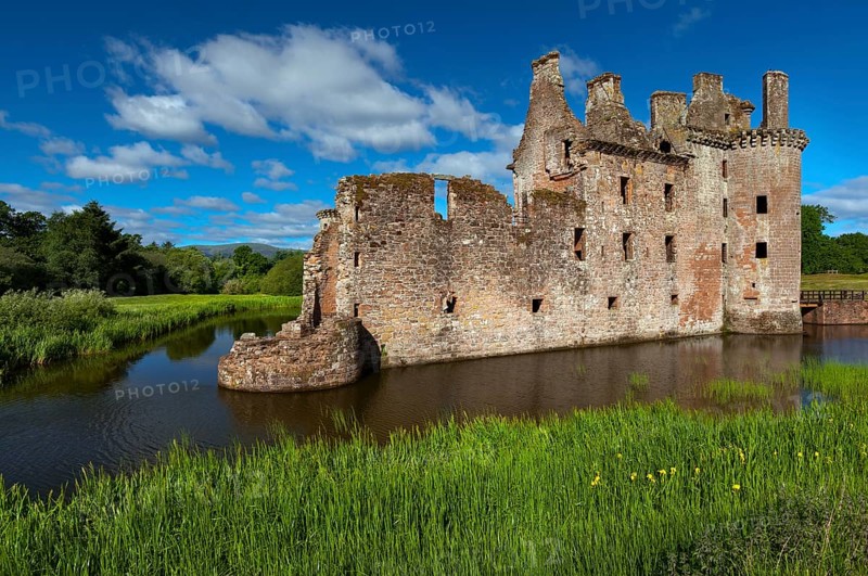 The ruins of Caerlaverock Castle