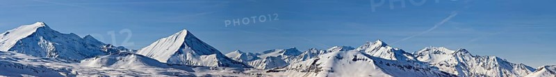Panoramic view of the Hohe Tauern or High Tauern mountain range