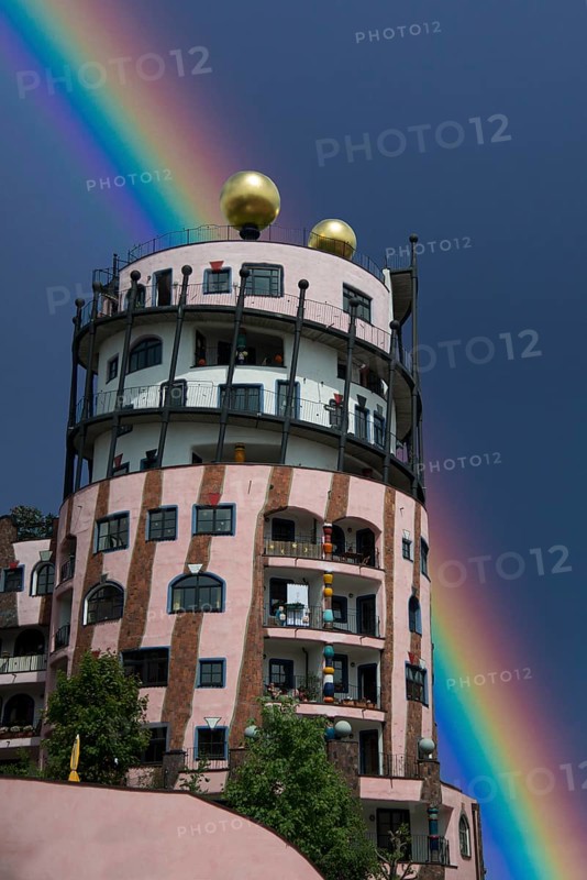 Green Citadel with a rainbow