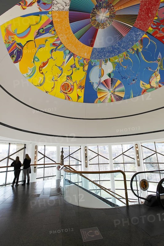 Roof painting Morningstar by Alex Janvier inside the dome of the Canadian Museum of Civilization