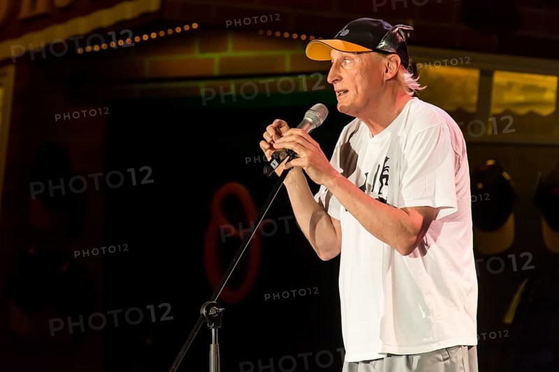 The German comedian Otto Waalkes performing live at the Stadthalle festival hall