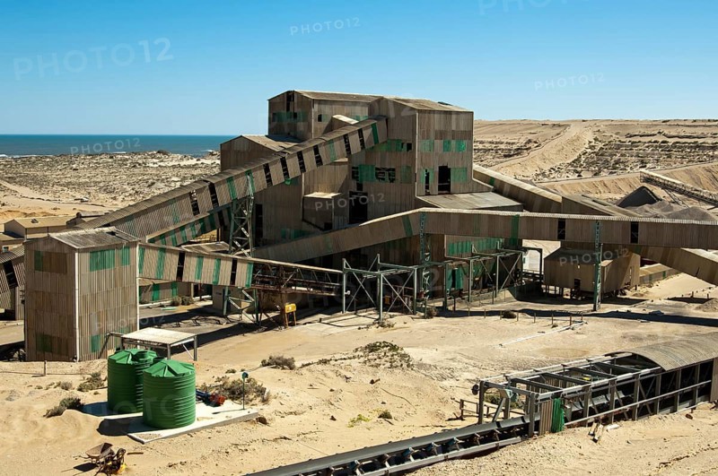 Abandoned industrial site of a diamond mine