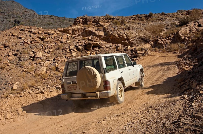 All-terrain vehicle on a dirt slope