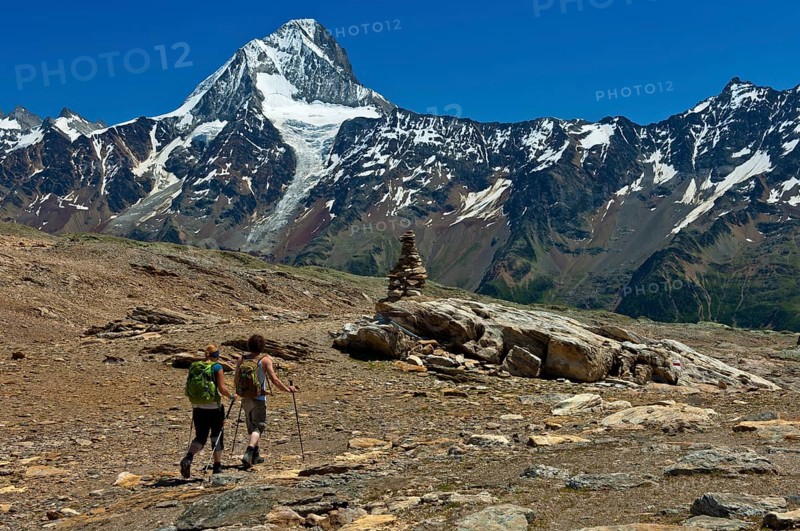 Hikers at Loetschen Pass