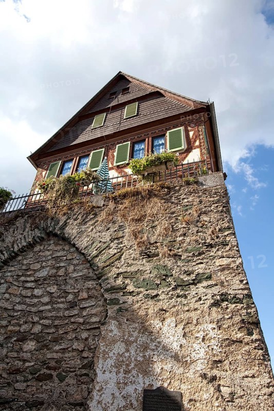 Half-timbered house on the city walls
