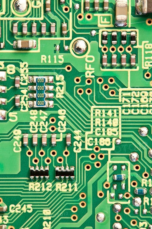 Green circuit board or PCB with micro components