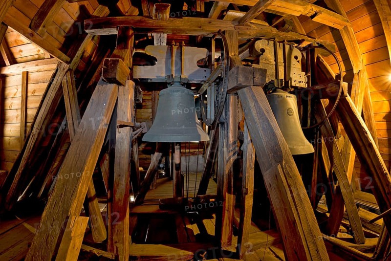 Bells in the bell tower of the parish church of Lichtenegg