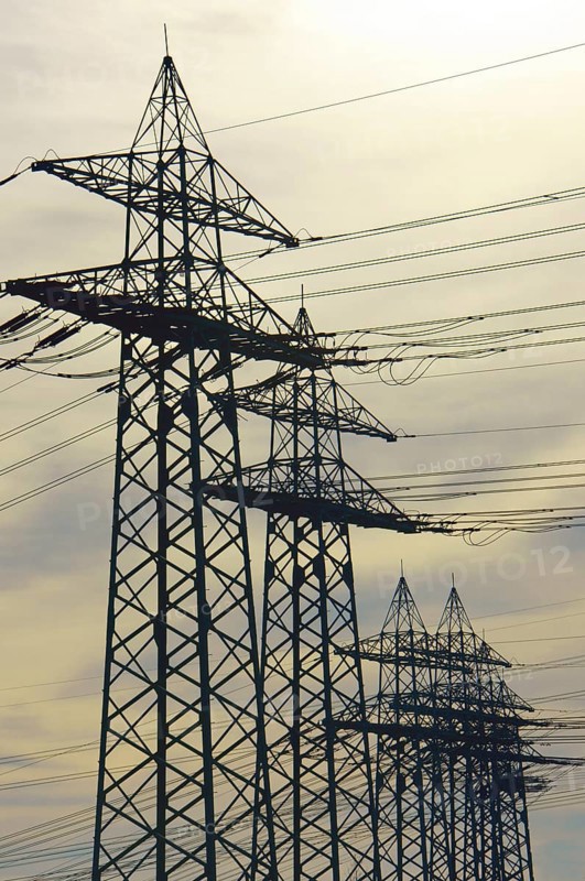 Transmission towers in Moorburg