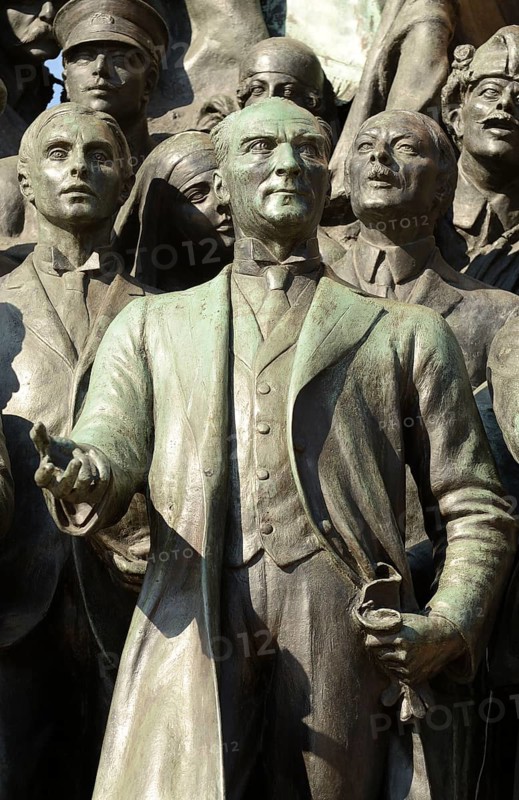 Mustafa Kemal Atatuerk with comrades