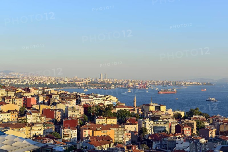 View from Beyoglu over the Marmara Sea and Ueskuedar on the Asian shore