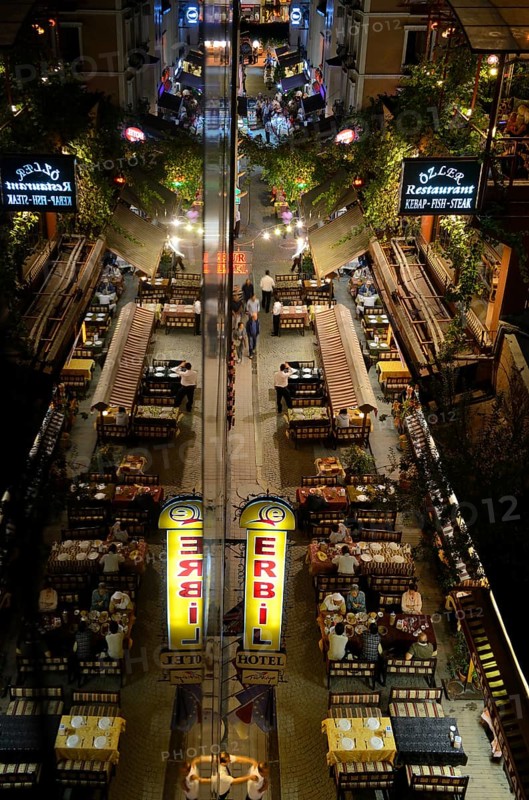 Street restaurants along the road of Ibni Kemal Caddesi