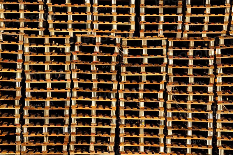 Stacked pallets