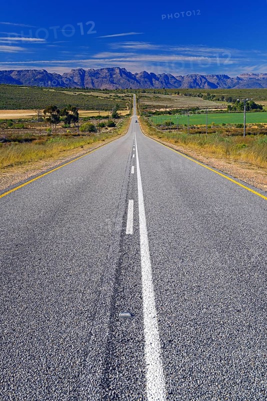 Dead straight road
