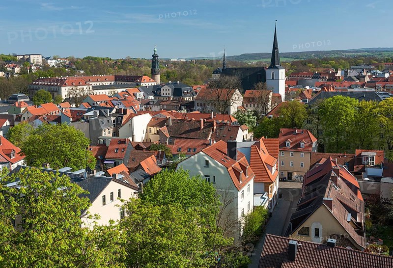 Historic centre of Weimar with Herderkirche Church and the City Palace
