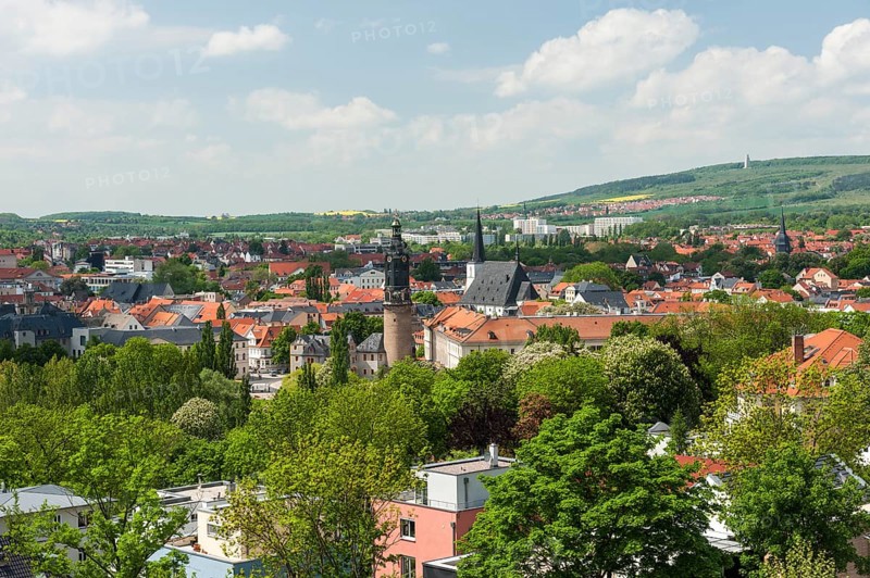 Historic centre of Weimar with the City Palace and Herderkirche Church